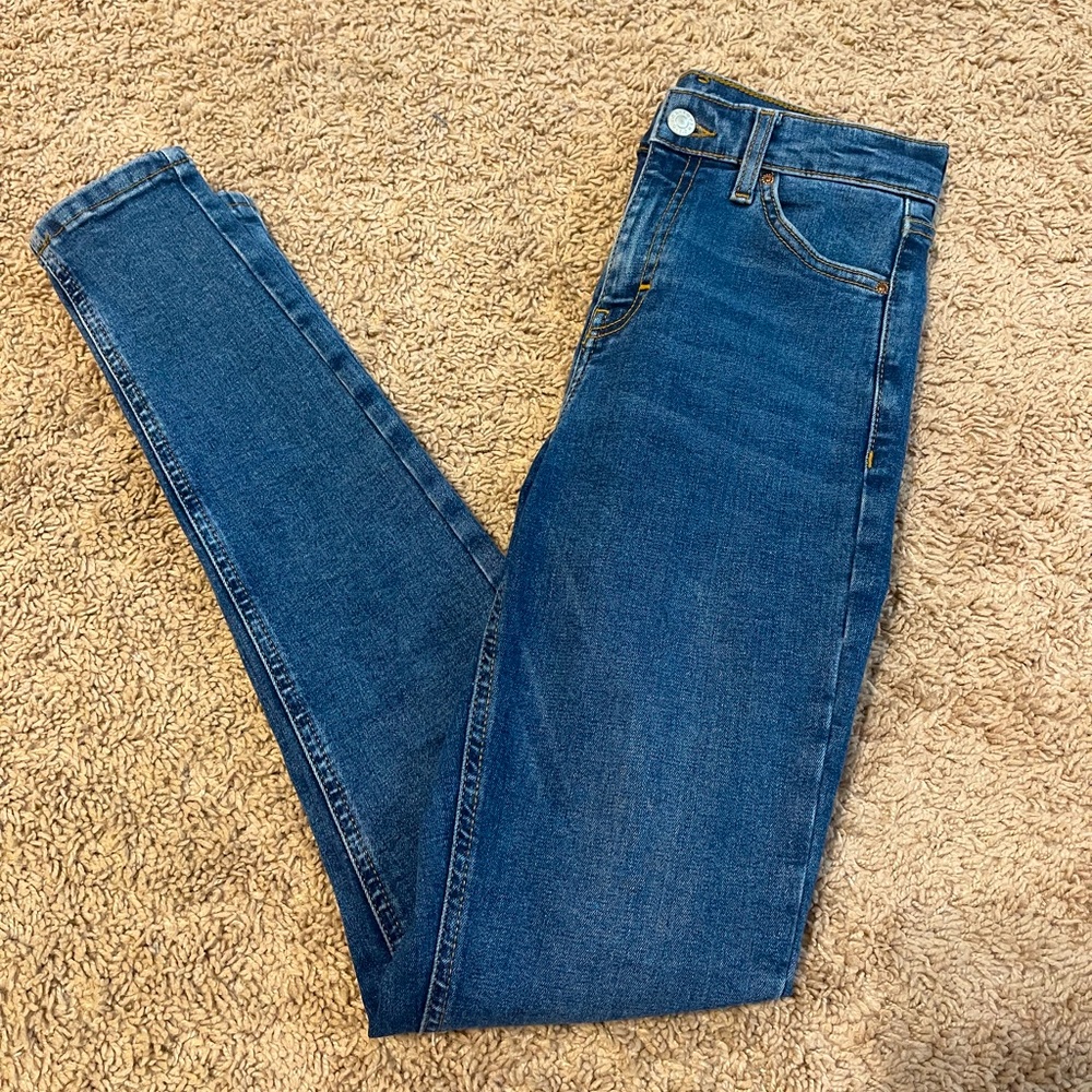 TOPSHOP High Waisted Skinny Jeans